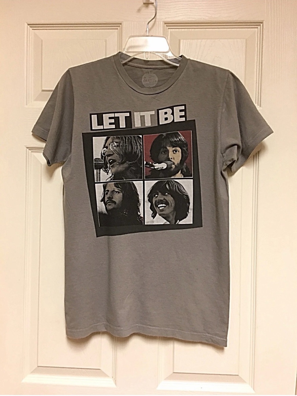 The Beatles "Let It Be" Men’s Olive Green Color Graphic Tee T-Shirt Medium